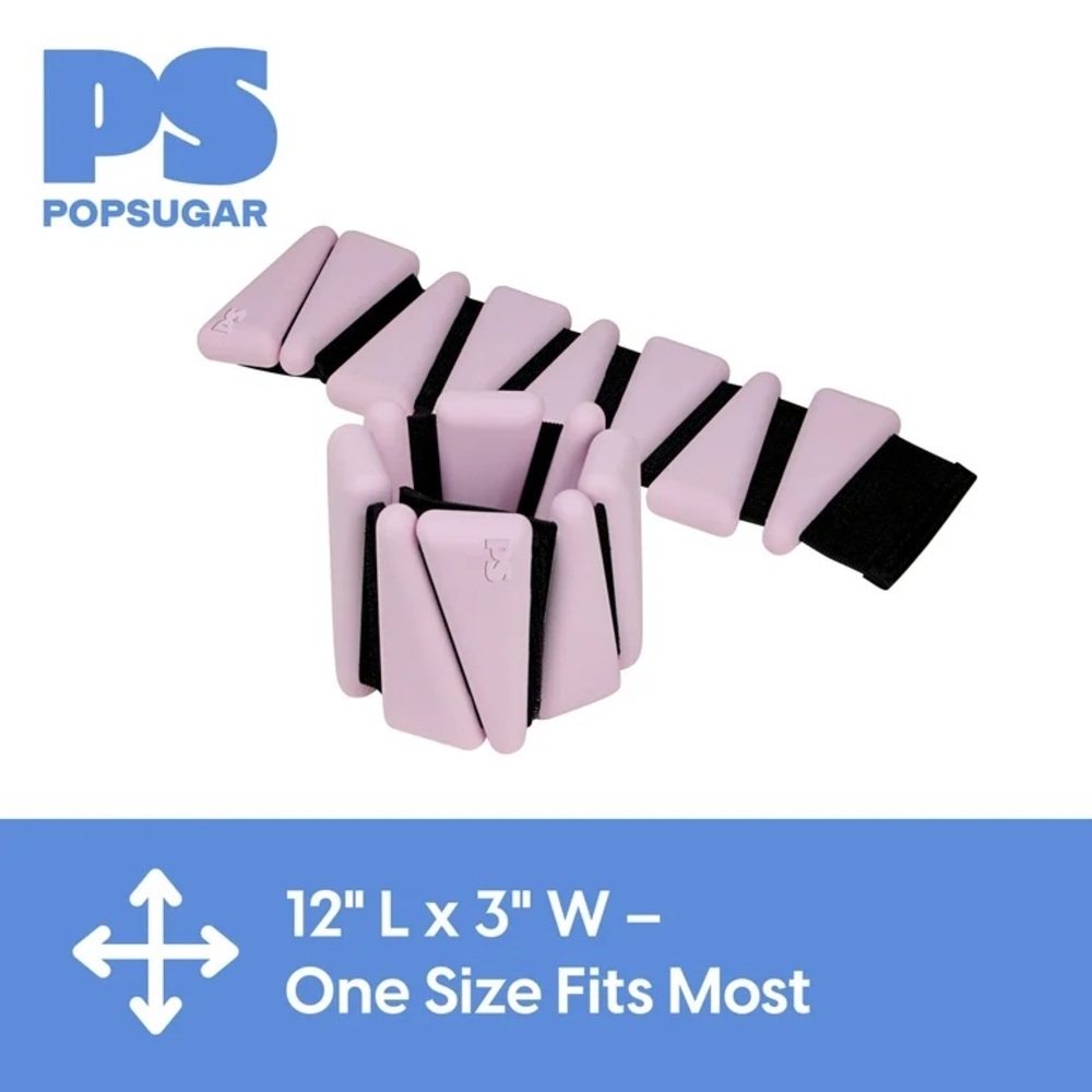 POPSUGAR Pink Adjustable Ankle and Wrist Weights
